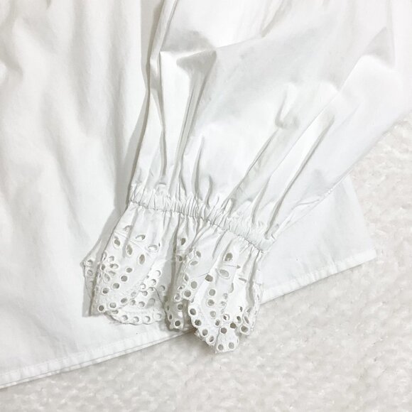 JOIE Arianthe ONE SHOULDER EYELET TOP. - Picture 6 of 7